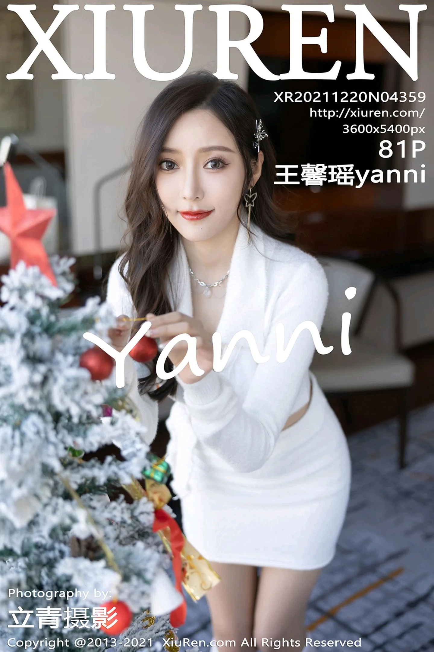 [XiuRen秀人网]VOL.4359 女神王馨瑶yanni圣诞节主题红色情趣服饰配蕾丝袜火辣诱惑写真81P-秀人网官方网站